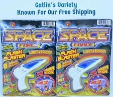 X-2 Mini Space Force Flash Blaster Ja-Ru INC. Blue Toy Laser Gun #5684