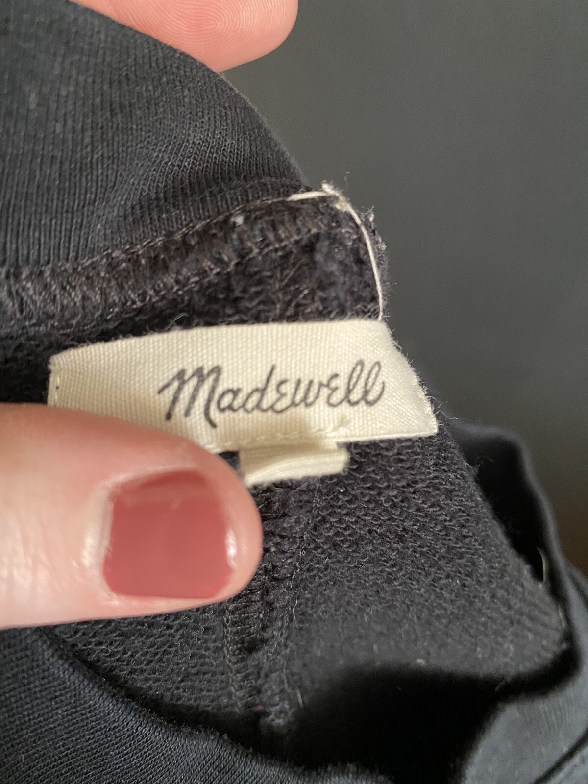 madewell ciao black sweatshirt sz xs 
