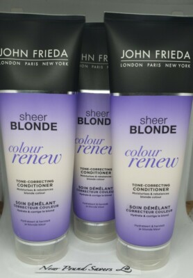 John Frieda durchsichtige blonde Farberneuerung Tonkorrektur Conditioner 3x 250ml