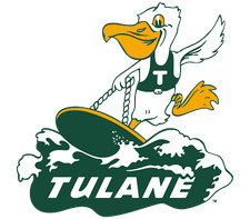 Tulane University Green Wave sticker logo NCAA weatherproof bumper vinyl decal