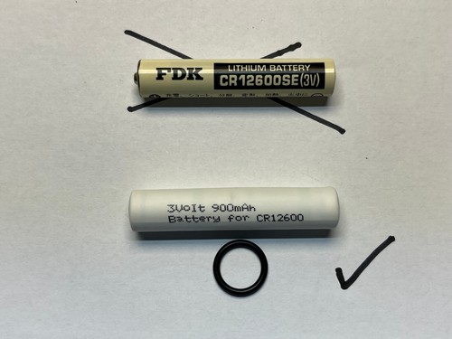 Batterie + O-Ring für Scubapro Galileo Luna, Sol, New Type FDK CR12600SE - Picture 3 of 5
