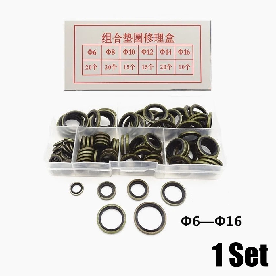 Car Oil Drain Gasket Kit Drainage Pad Rubber Plug Gasket Replace Washer Seal Mat - image 4 of 4
