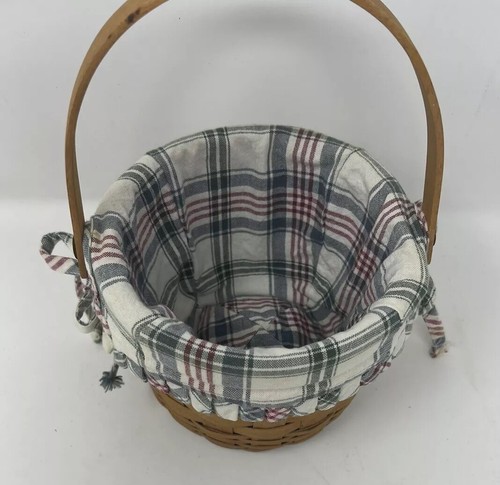 Longaberger Small Fruit Basket Handle Cloth Liner & Protector Signed - Picture 2 of 4