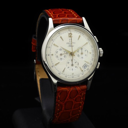 Zenith Prime Chronograph 38 mm steel manual cal 420 serviced box & papers - Picture 3 of 8