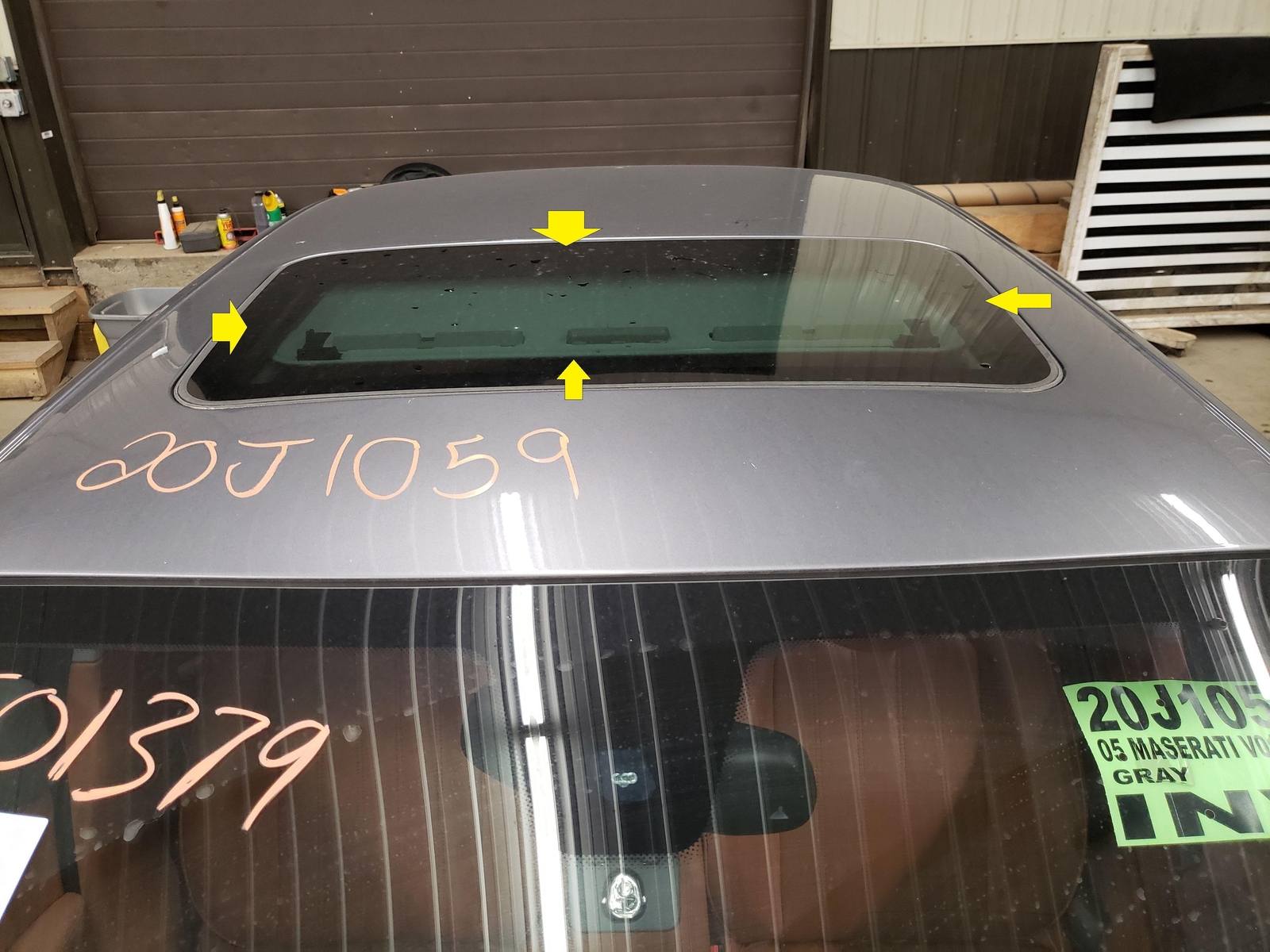 2005 MASERATI QUATTROPORTE SUN MOON ROOF GLASS WINDOW ONLY
