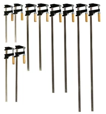 10 PK Bar Clamps 2 ea 12"-18"-24"-30" & 36" Heavy Duty Woodworking Quick Release