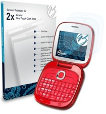 Bruni 2x Proteggi Schermo per Alcatel One Touch Glam 810D Pellicola Protettiva