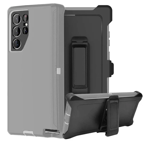 Graue Defender Hülle für Samsung Galaxy S25/S25+/25 Ultra Gürtelclip passt Otterbox - Bild 1 von 3