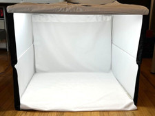 Amazon Basics Portable Foldable Photo Studio Box with LED Light, Black, 25 x 30