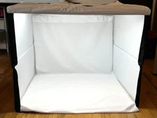 Amazon Basics Portable Foldable Photo Studio Box with LED Light, Black, 25 x 30