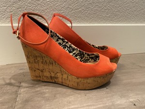 coral orange sandals