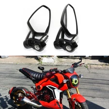 For Honda Grom 125 MSX125 Custom Motorcycle 7/8" Handle Bar End Mirrors Black