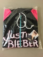 New  Sealed Official Justin Bieber Juniors Zip Up Hoodie Authentic Sweatshirt