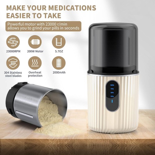 Cordless Electric Pill Crusher Grinder - Pill Cutters for Small or Large Pill... - Picture 2 of 5