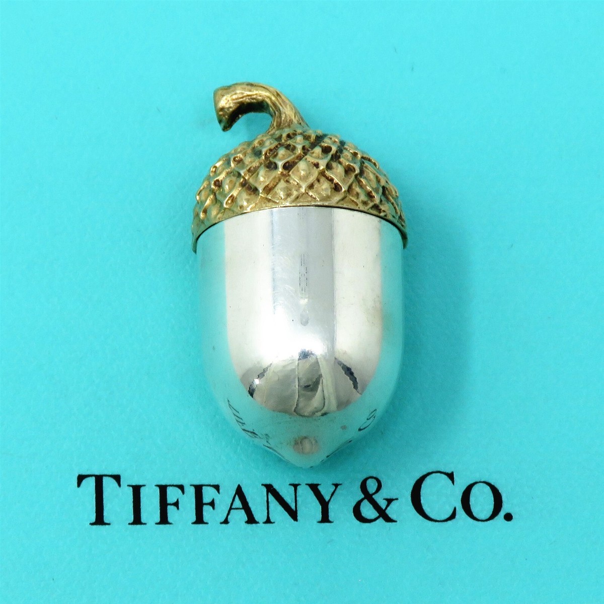 NYJEWEL Tiffany & Co. 925 Sterling Silver Acorn Trinket Pill