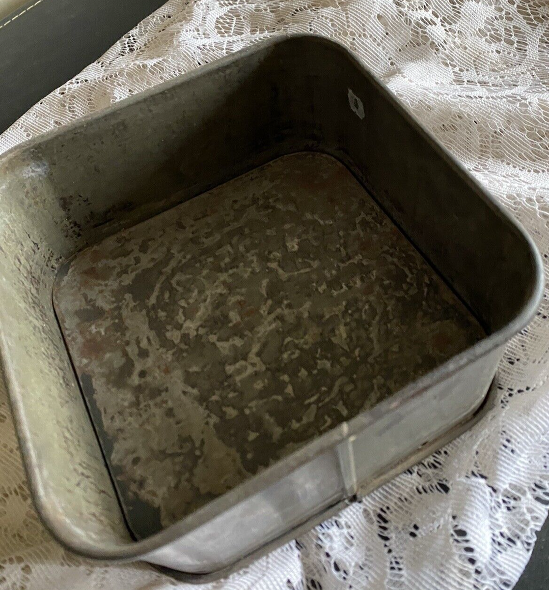 bread baking pans used bread pans for sale Vintage Bread Baking Pan with Push Up Bottom circa 1930s RARE!