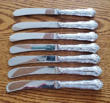 Birks Pompadour Sterling Silver Butter Spreader-6 5/8"-7 AVAILABLE-No Mono- #88