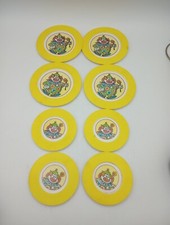 Aluminum Specialty Chilton Plastic Toy Clown Plates Set Of 8 Manitowoc USA Vtg