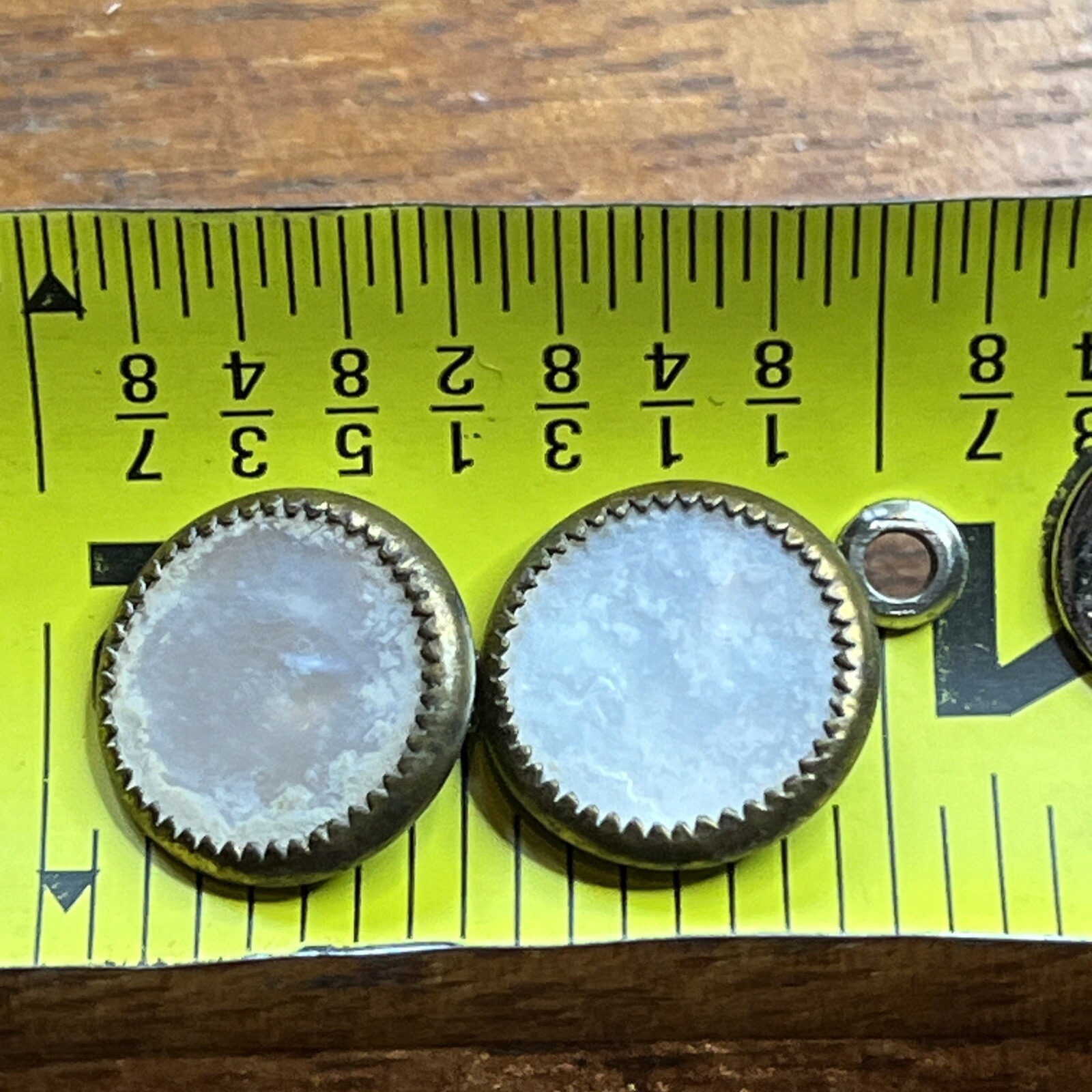 Single cuff button cufflink mother pearl with a g… - image 6