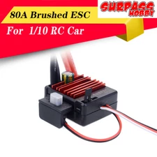 Surpass Hobby 80A Brushed ESC for 1/10 RC Car Crawler 5-Slot 550 Brushed Motor