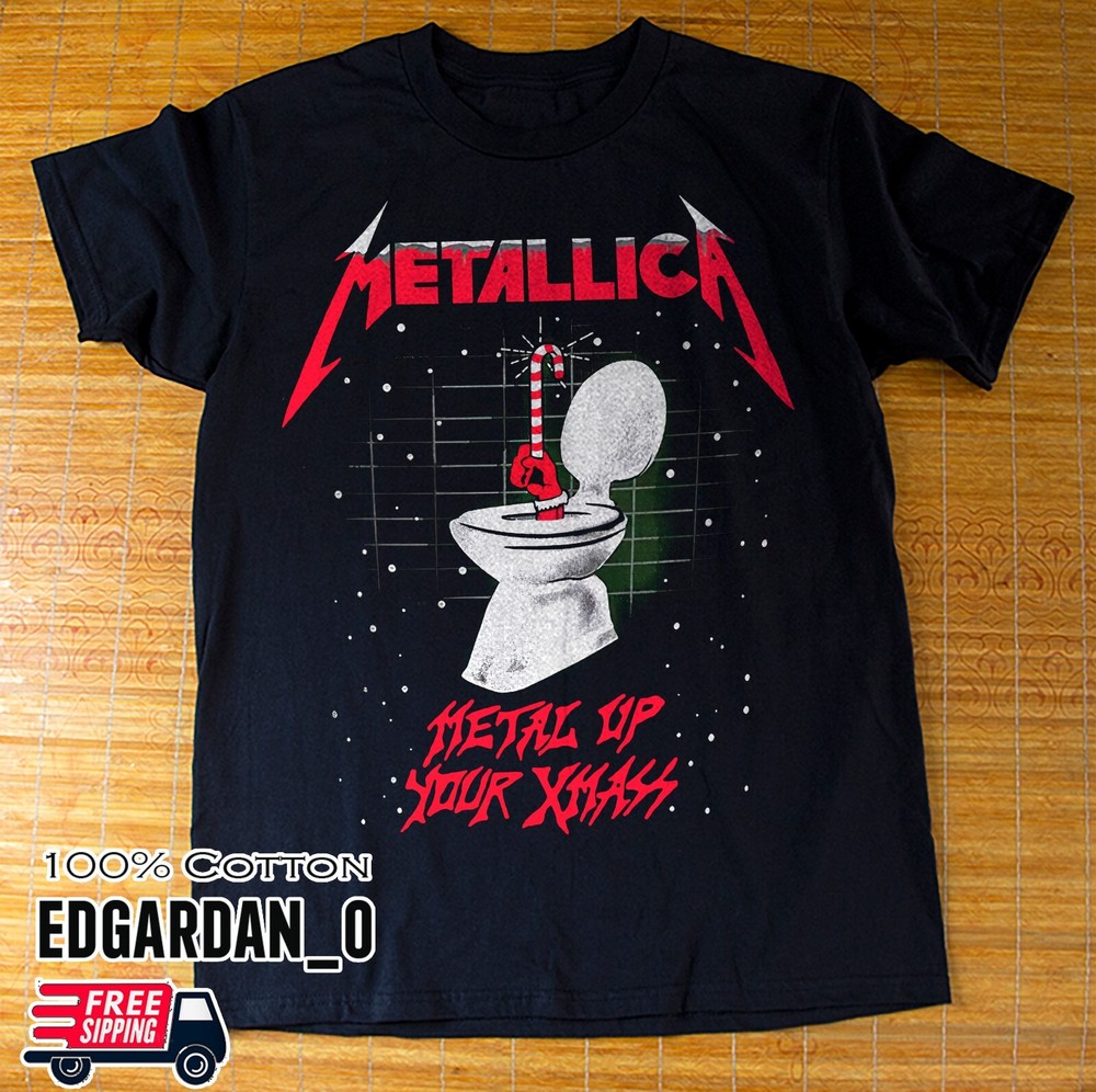 Metallica Metal Up Your Xmas Holiday Rock Band Gift Tee S-5XL