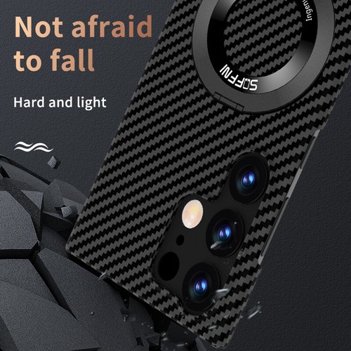 Carbon Fiber Cover for Samsung Galaxy S24 S23 S22 S21 Ultra Hard Shockproof Case - Picture 4 of 32
