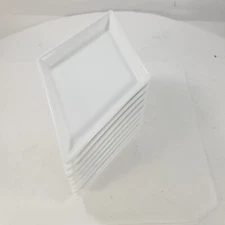 Set of Diamond Geometric Ceramic Appetizer Plates Lot