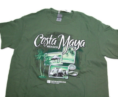 NCL Norwegian Cruise Line Costa Maya Mexico Size Small T Shirt 100% Cotton