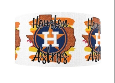 1 inch (1 yard) Astros Printed Grosgrain Ribbon Baseball Houston ...