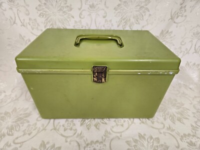 VTG 1970s Wilson Mfg WIL-HOLD Sewing  Box Thread  Spool Organizer Avocado Green