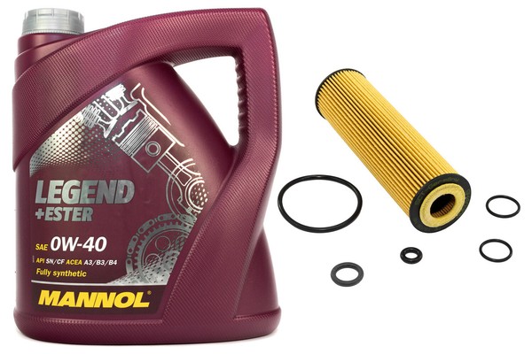 4 Liter MotoröL Set 0W40 ÖLfilter SH4030P FüR Mercedes Benz SLK C Klasse CLK-image