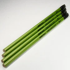 4 Vintage Berol Empire Triangles Pencils Metallic Green Body - No. 2 Black Lead