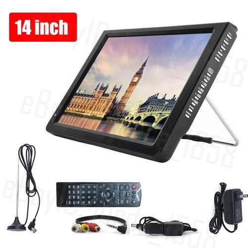 Portable 12" /14" /15.4" 1080P TFT HD Digital TV Car USB Video Player Television - Picture 14 of 15