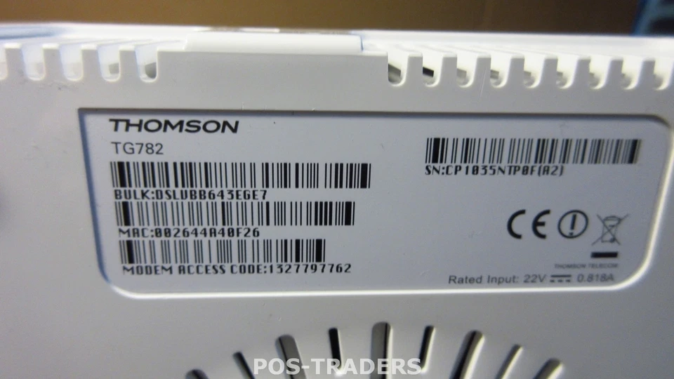 THOMSON TG782 Wireless VoIP Voice over IP ADSL2+ 4-ports Gateway EXCL PSU - Bild 3 von 3