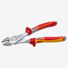 NWS 8" Heavy Duty Side Cutter VDE - Matte Chromium - SoftGripp, Tethered Attachm