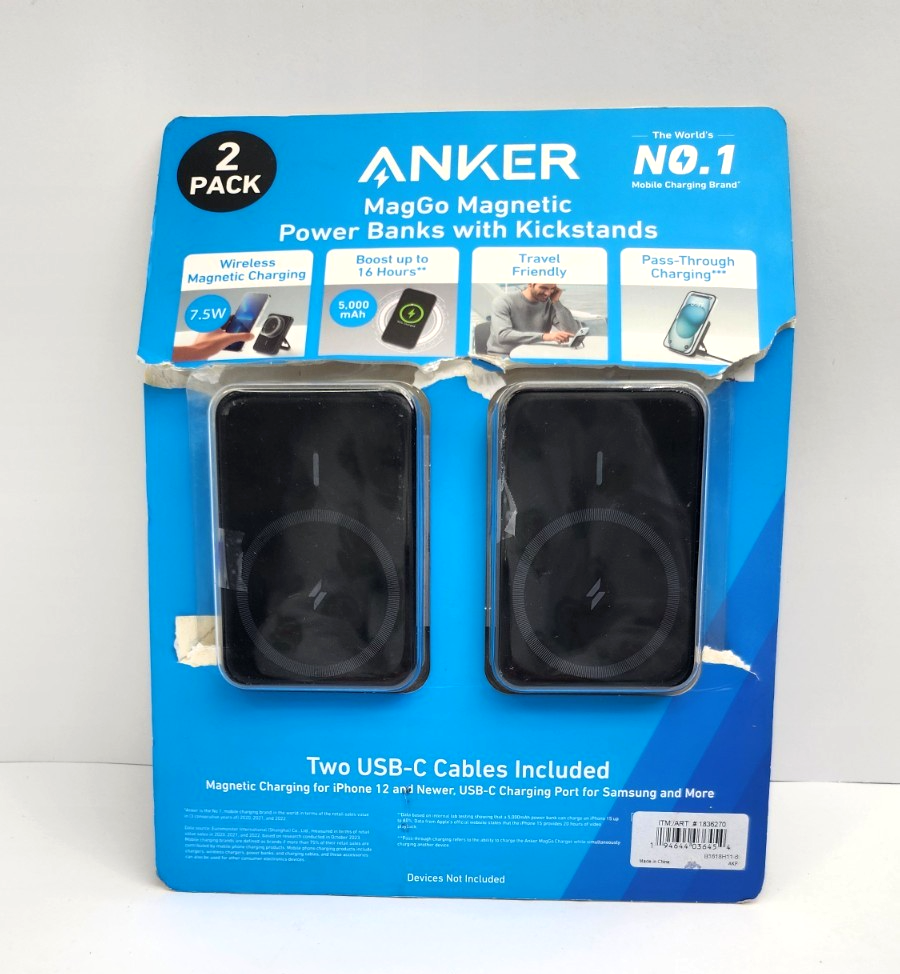 Anker MagGo Magnetic Power Bank 2-Pack 5000mAH w/Kickstand Magsafe