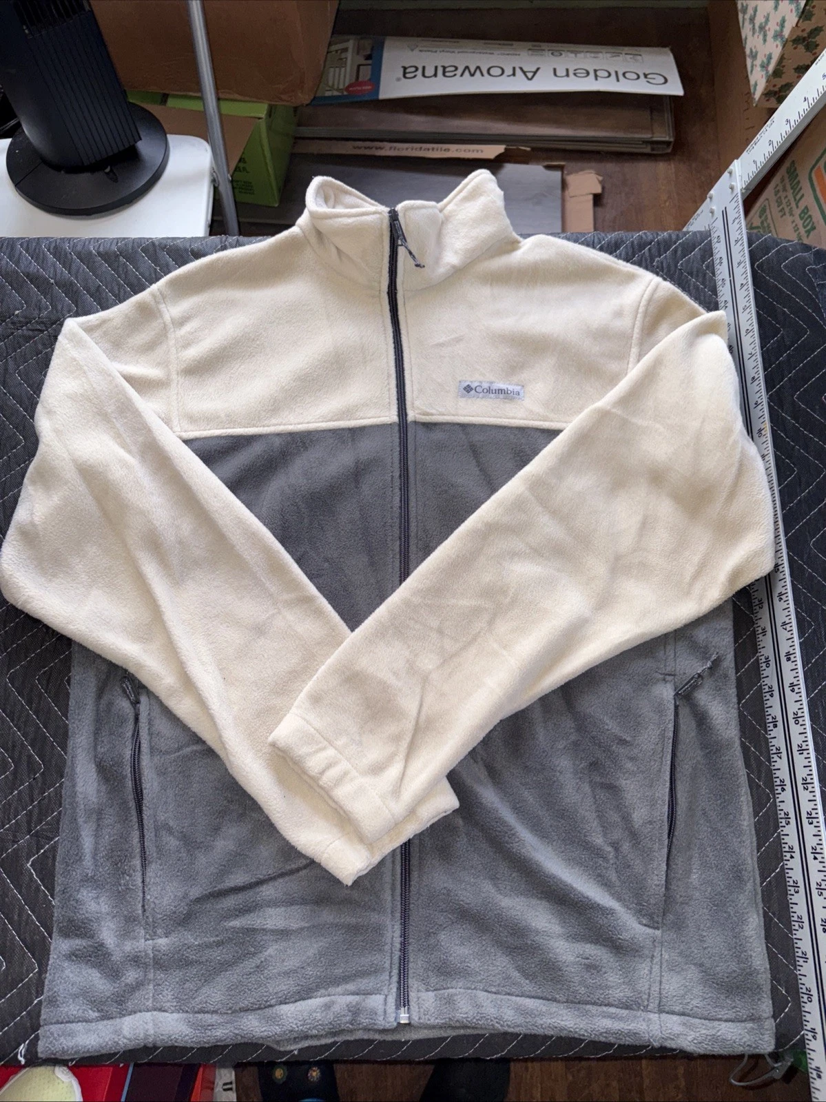 Columbia Jacket Mens Large Full Zip Fleece Outdoors Hiking