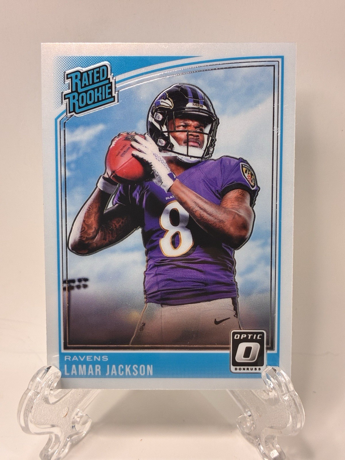 2018 Panini Donruss Optic Rated Rookie Lamar Jackson #167 Ravens Football