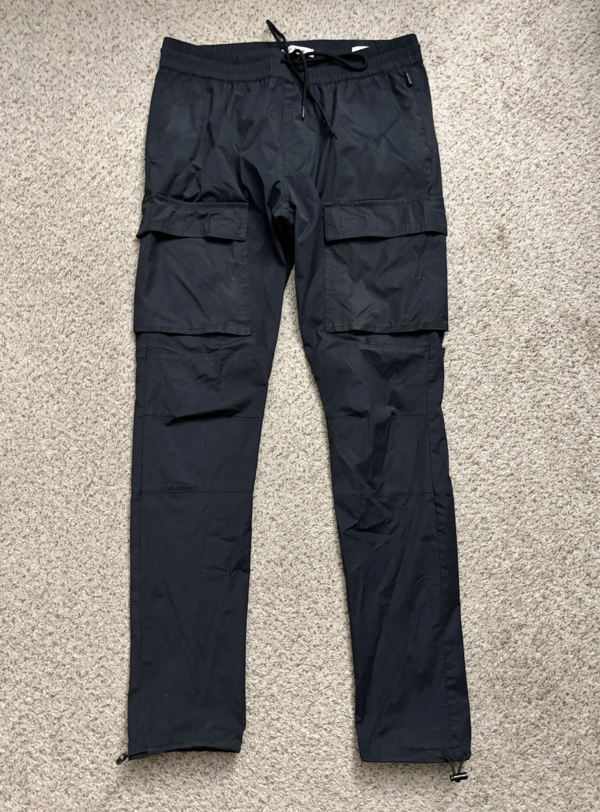 Pacsun Pants Mens Medium (32x32) Black Slim Lightweight Cargo Pants Cinch Ankles