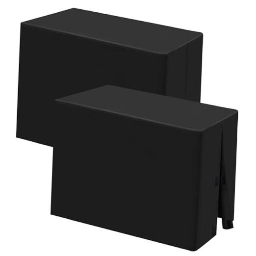 S, 2 Pack Table Cover Fitted, Black Table Cover Protector Fo