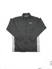 Nike Dri-Fit Men's Black and Gray Windbreaker Full Zip Jacket - Size Large