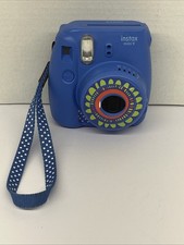 Fujifilm Instax Mini 9 Instant Camera Unisex Blue with Strap TESTED Working