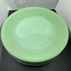 Fire King Jadeite 9" Dinner Plate Restaurant Ware Green Round Oven Ware Lot Of 7