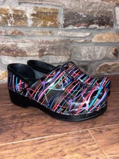 Dansko Women's XP 2.0 Ribbon Patent Clog Professional Rocker Bottom Sz 37 6.5-7