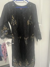 Asian Party Wear 3-Piece Suit Pakistani Indian Fashion Designer, Size M