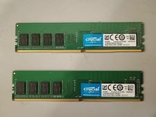 Crucial 16GB 2x8 DDR4 2400 MHz PC4-19200 DIMM 240-Pin Desktop Memory RAM