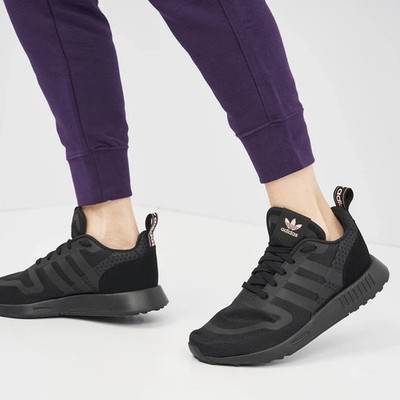 ADIDAS MULTIX LOW LACE-UP TRAINERS SNEAKERS WOMEN SHOES BLACK/PINK/ SIZE 6.5 NEW