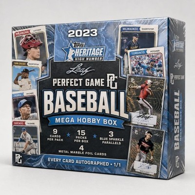 2023 Baseball Card Box Set includes one 2023 Topps Heritage High Number Baseball