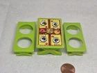 Vintage Fisher Price little people lime green picnic table with benches