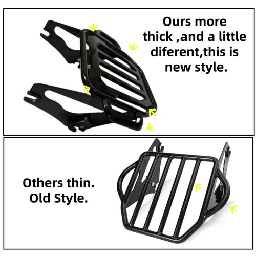 Detachable Two up Luggage Rack For Harley Davidson Touring Street Electra Glide - Picture 2 of 14